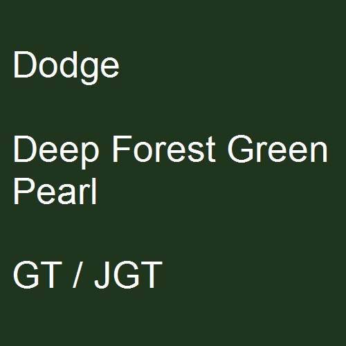 Dodge, Deep Forest Green Pearl, GT / JGT.